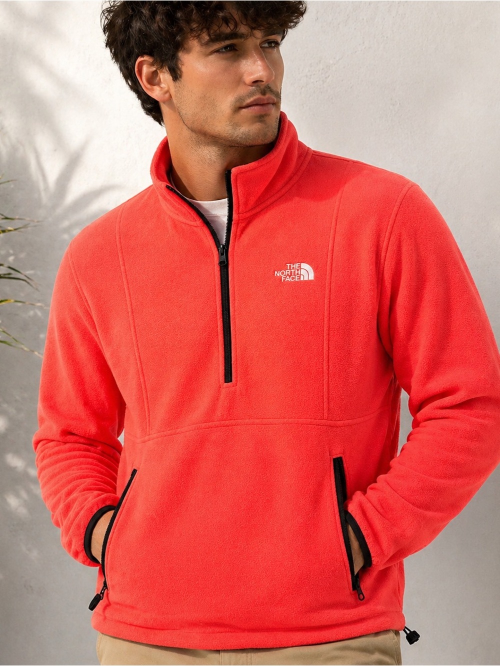 The North Face Coral Fleece Pullover 1/4 Half Zip Jacket Mens L Outdoors